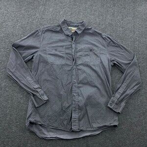 Vintage JNCO Jeans AOP Button Up Shirt Size Medium Gray Circle Print‎ Y2K 2000s